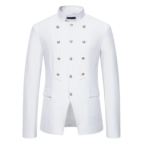 Men's Vintage Button Blazer Coat - Image 4