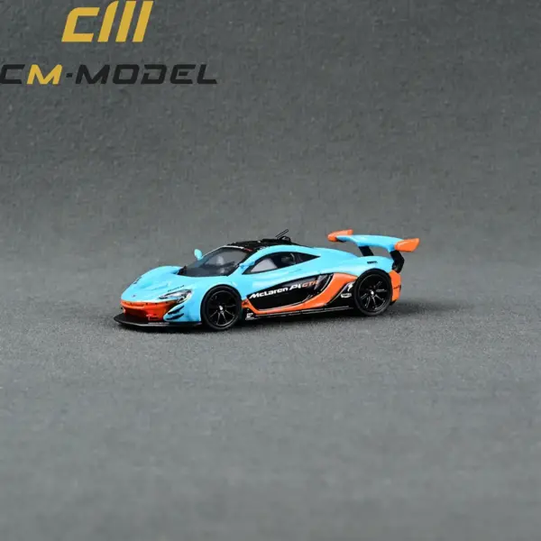 1:64 Scale P1 GTR Blue/Orange Model Car - Image 15