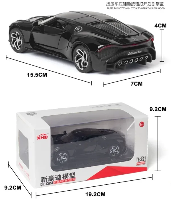 1:32 Bugatti La Voiture Noire Diecast Model - Image 5