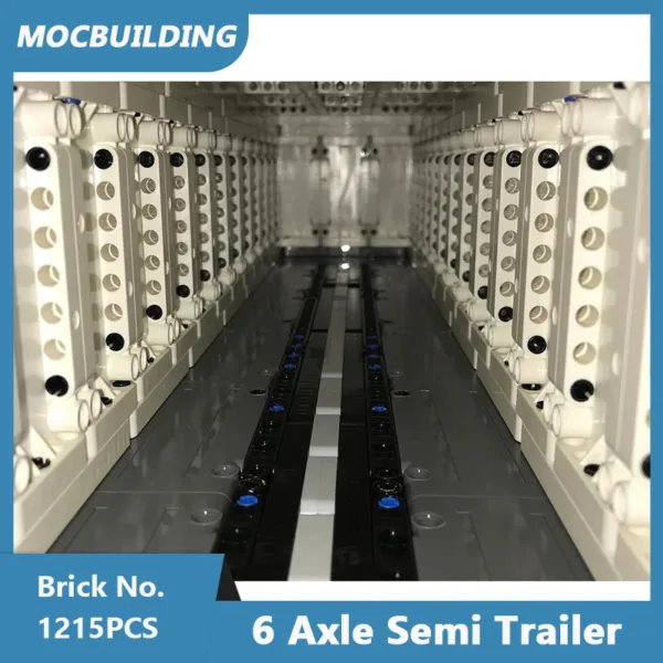 MOC Building Blocks 6 Axle Semi Trailer 1215PCS - Image 3