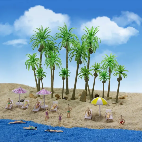 20pcs 75-190mm Model Palm Trees Set - Image 3