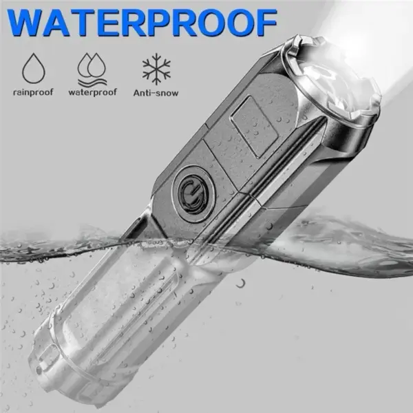 USB Rechargeable Waterproof Camping Flashlight - Image 6