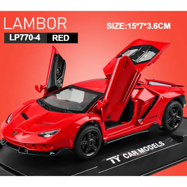 1:32 Lambor LP770 Alloy Diecast Toy Car - Image 7