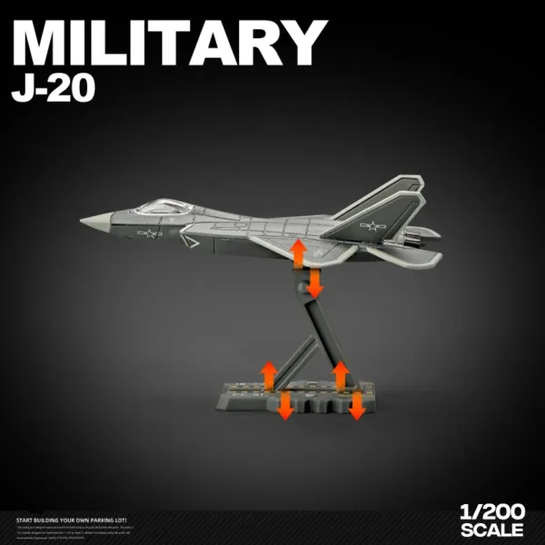 1/200 J-20 Fighter Jet Diecast Model Toy - Image 6