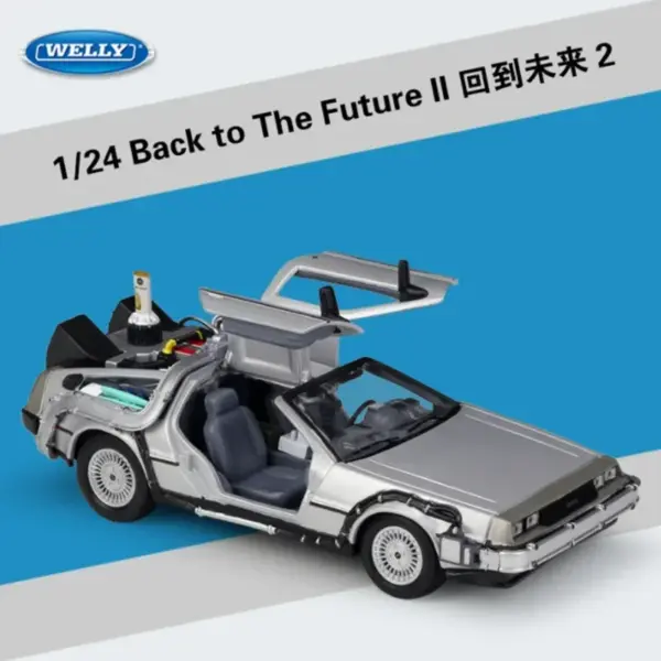 Welly 1:24 DeLorean Time Machine Model Car - Image 8