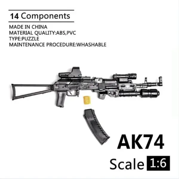 1/6 Scale AK74 HK416 Toy Gun Model - Image 10