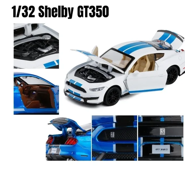 1/32 Ford Shelby GT500 GT350 Diecast Car - Image 6