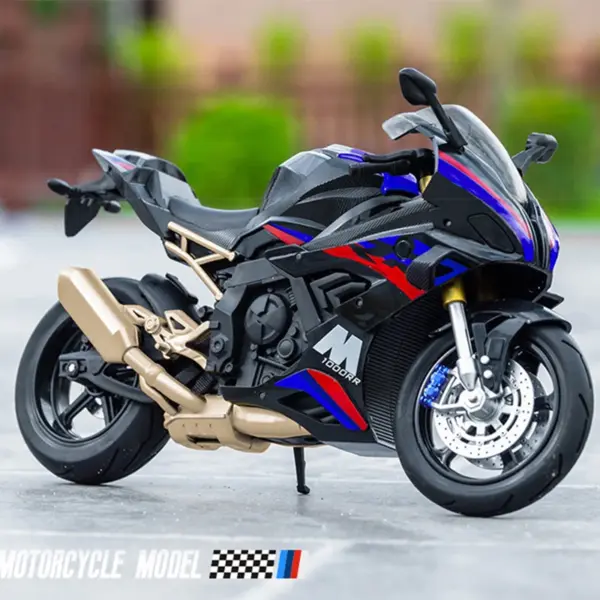1:10 BMW S1000RR Kawasaki H2R Diecast Motorcycle - Image 2