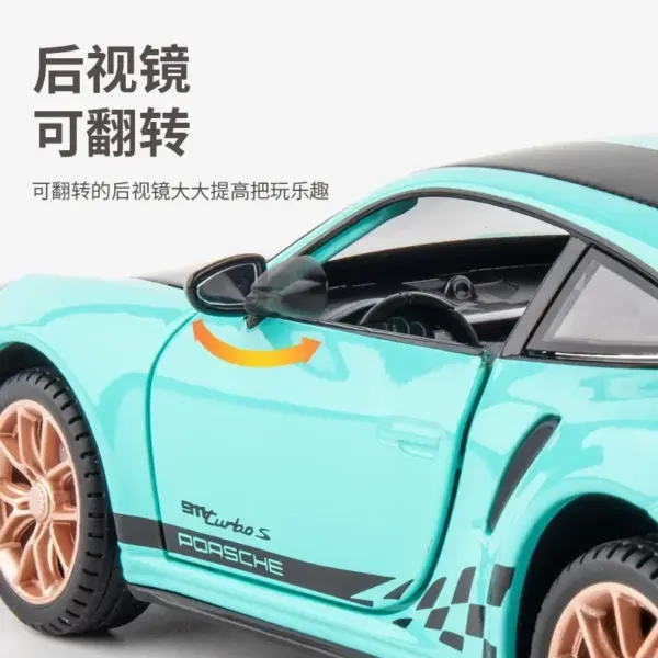 1:24 Porsche 911 Turbo S Diecast Model Car - Image 4