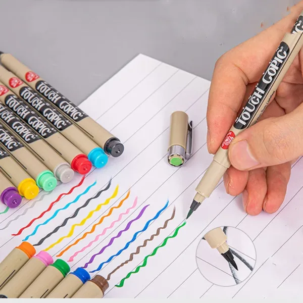 1pc 1.5mm Brush Pen Art Marker Set - Image 2