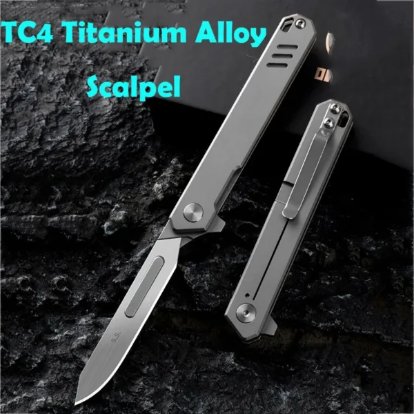 TC4 Titanium Alloy Folding Scalpel Knife