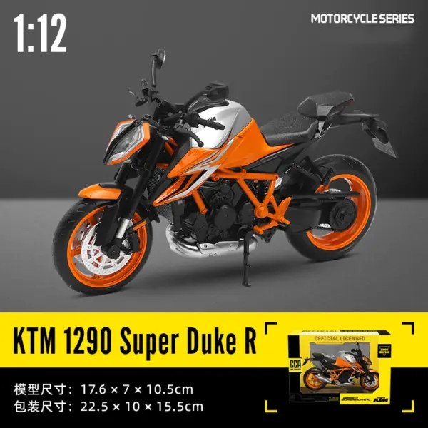 1:12 BMW R1250RT Diecast Motorcycle Model - Image 6