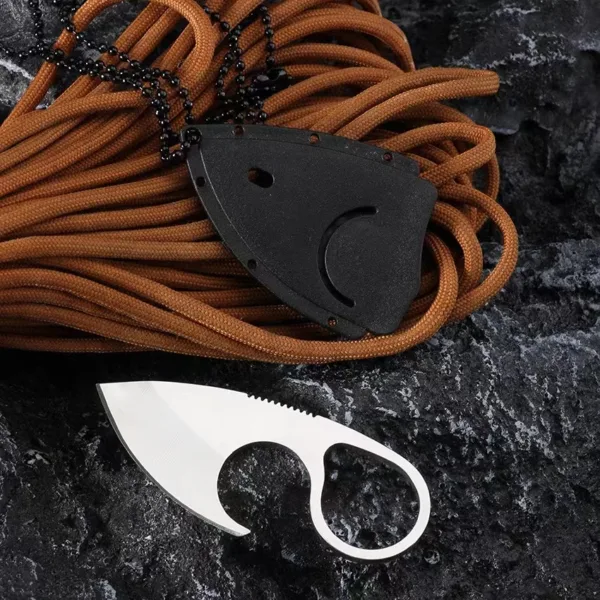 Stainless Steel Fixed Blade Knife with Sheath - Image 5