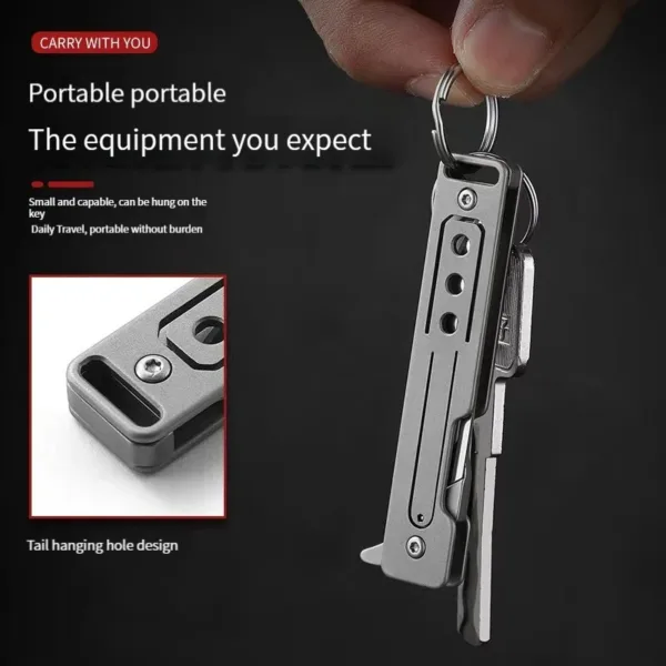 Titanium Alloy Folding Knife with 10 Blades - Image 3