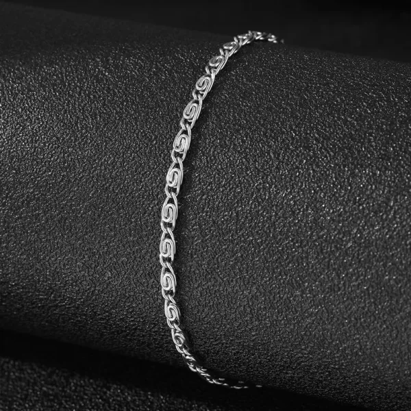 Sleek Stainless Steel Chain Bracelet for Women - Image 3