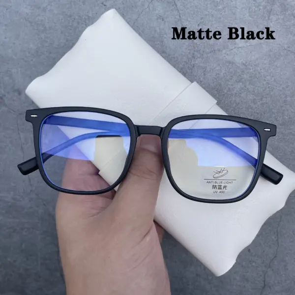 Unisex Anti Blue Light Square Glasses Frame - Image 9