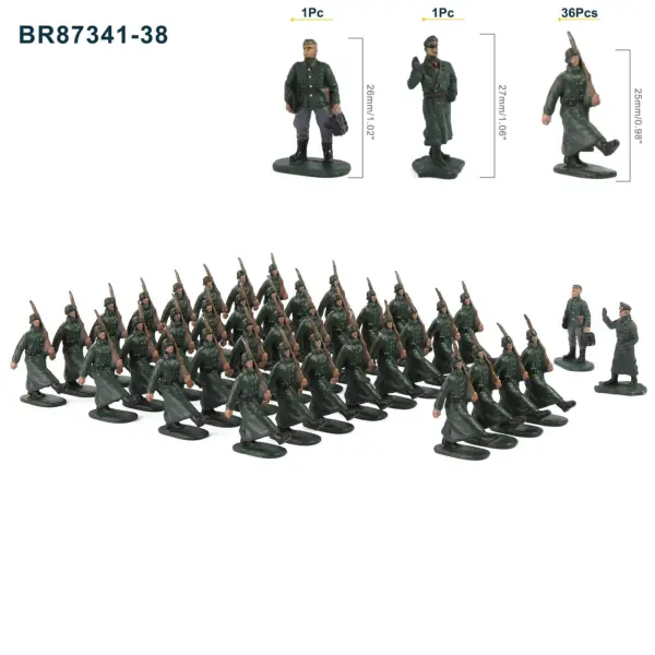 38pcs HO Scale Military Figures Set - Image 10