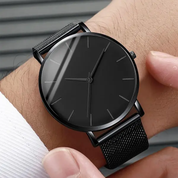 Men's Ultra Thin Stainless Steel Quartz Watch - Image 4