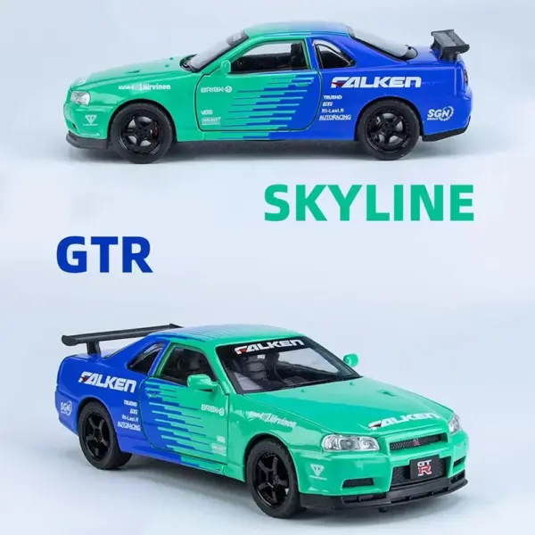 1:32 Scale SKYLINE GTR Diecast Pull Back Car - Image 2