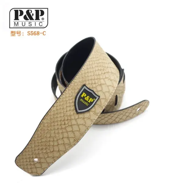 Snake Skin PU Leather Guitar Strap 160cm - Image 6