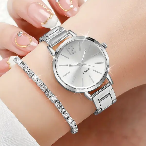 6PCS Women's Quartz Watch and Jewelry Set - Image 4