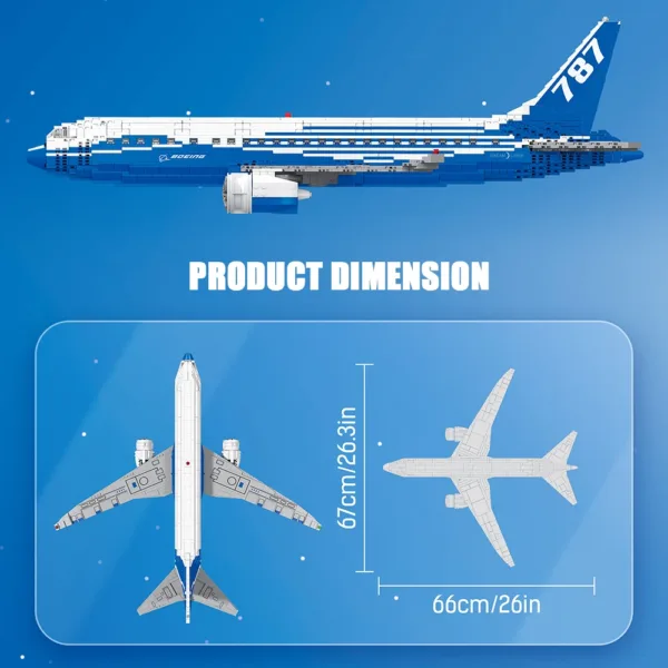 1349PCS Boeing 787 Dreamliner Building Blocks - Image 4