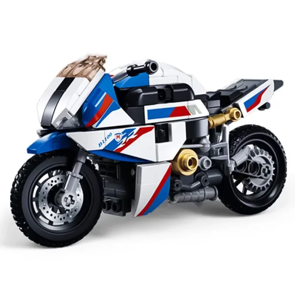 Motorcycle Toy Puzzle Building Blocks Set - Image 2