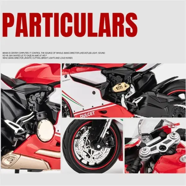 1:12 Scale Ducati Racing Motorcycle Diecast Model - Image 2