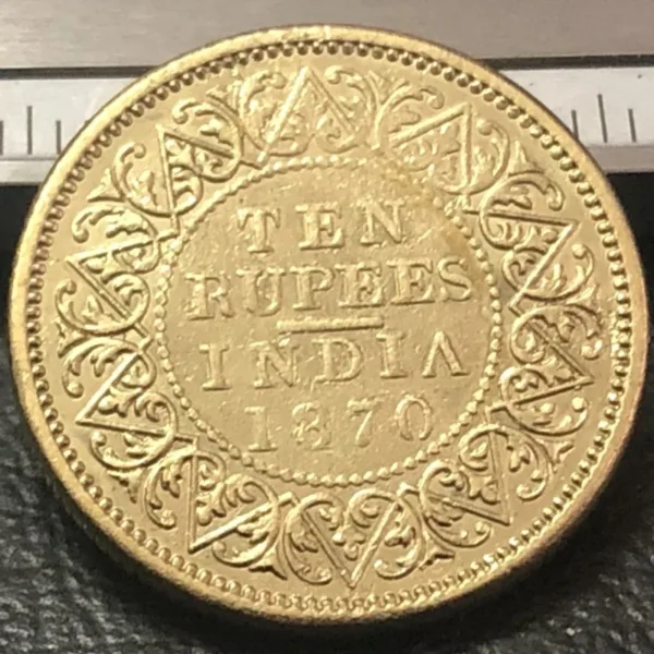 Gold Plated Replica of 1870 Victoria Coin - Image 2