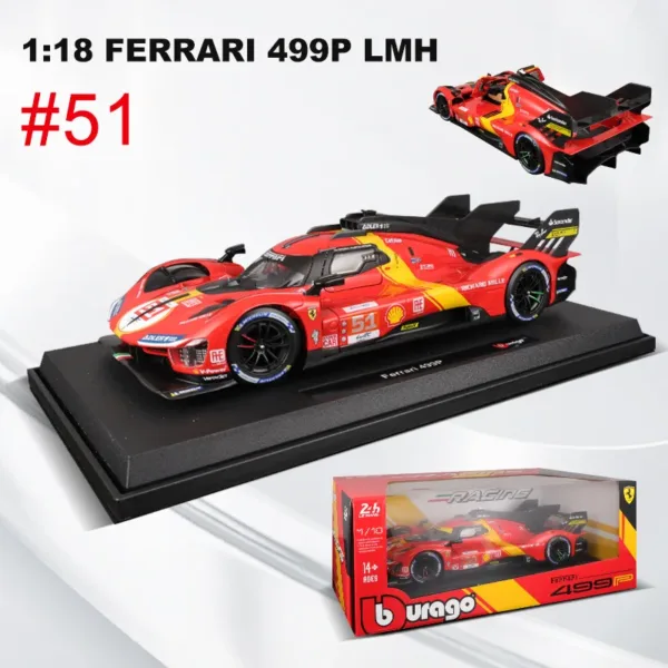 Bburago 1:18 Ferrari 499P Diecast Model Car - Image 8