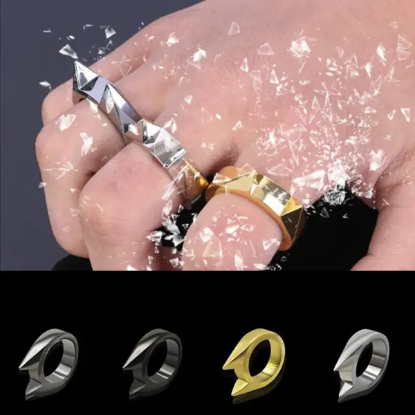 Multifunctional Self-Defense Brass Knuckles Ring