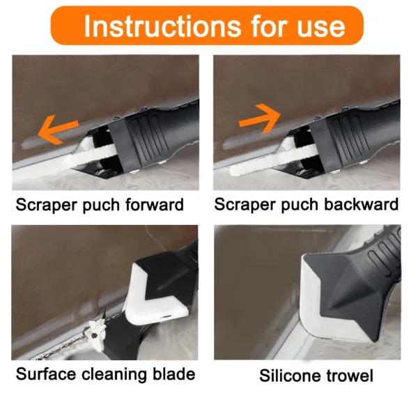 5 In 1 Silicone Scraper and Sealant Tool Set - Image 4