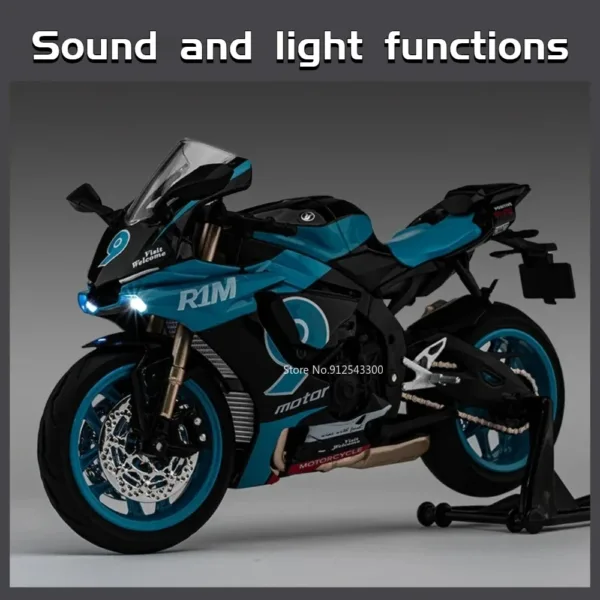 1/12 Yamaha R1M Alloy Diecast Motorcycle Model - Image 2