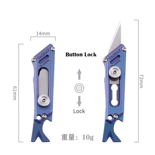 Titanium Alloy Pocket Utility Knife Tool - Image 3