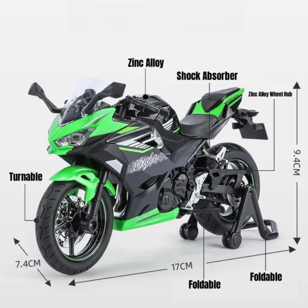 KAWASAKI Ninja 400 Diecast Motorcycle Model - Image 2