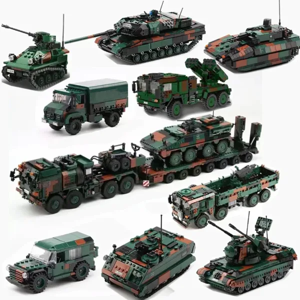 Military Tank Building Blocks Set 192-1912PCS - Image 2