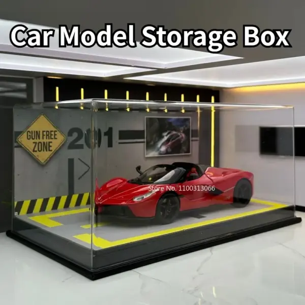 1:24 Car Model Storage Box with LED Light