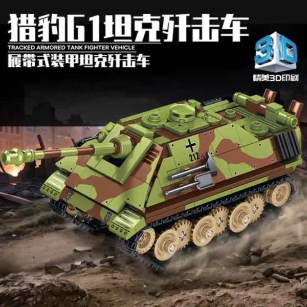 501 Piece WWII Tank Building Block Set - Image 2