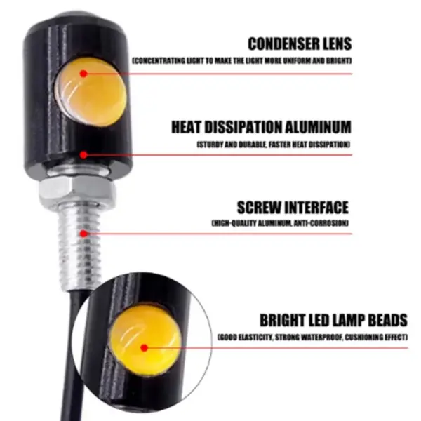 2PCS LED Eagle Eye Turn Signal Lights - Image 2