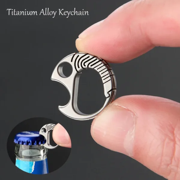 Mini Titanium Alloy Goldfish Keychain Opener