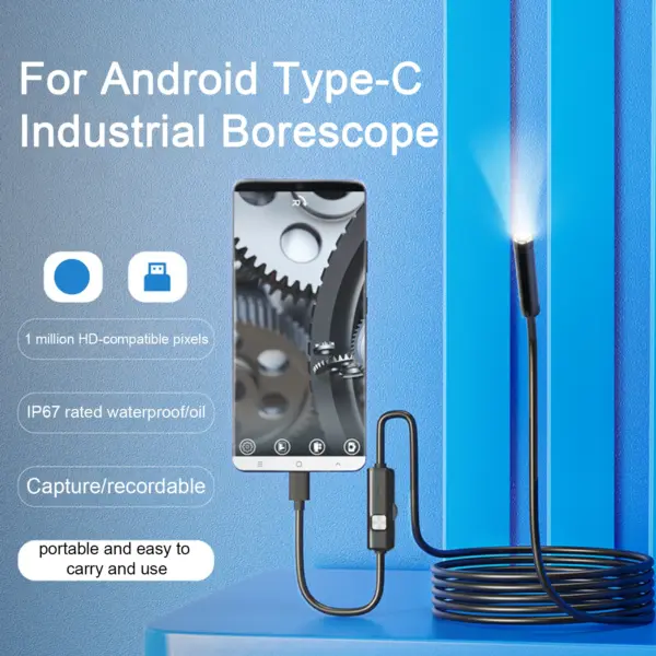 IP67 Waterproof Type-C Endoscope Camera 7mm