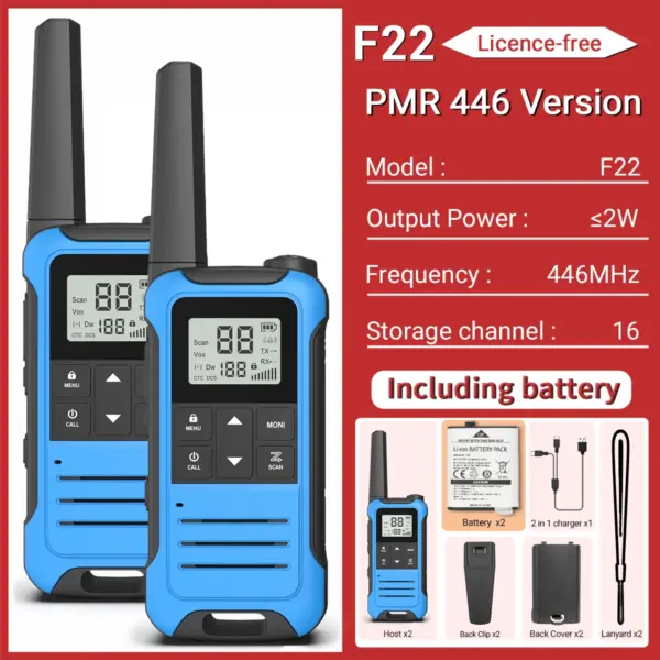 2pcs Baofeng F22 Long Range Walkie Talkies - Image 18