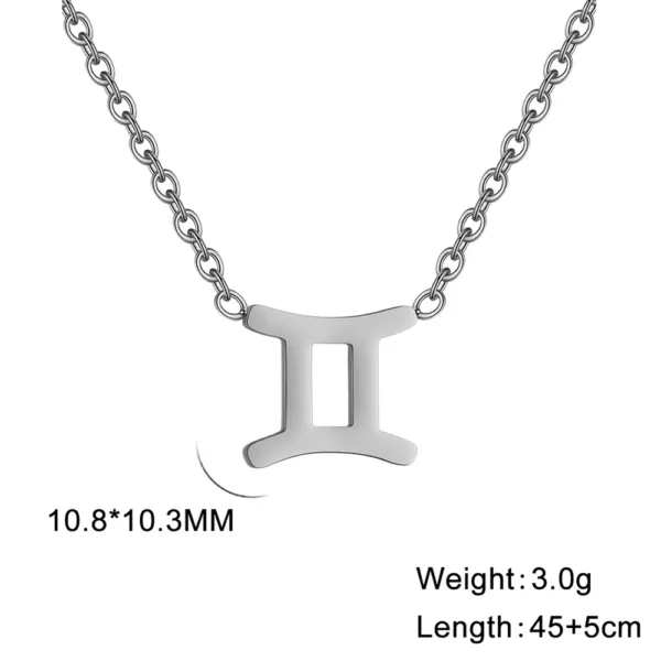 Zodiac Pendant Necklace for Women 12 Signs - Image 27