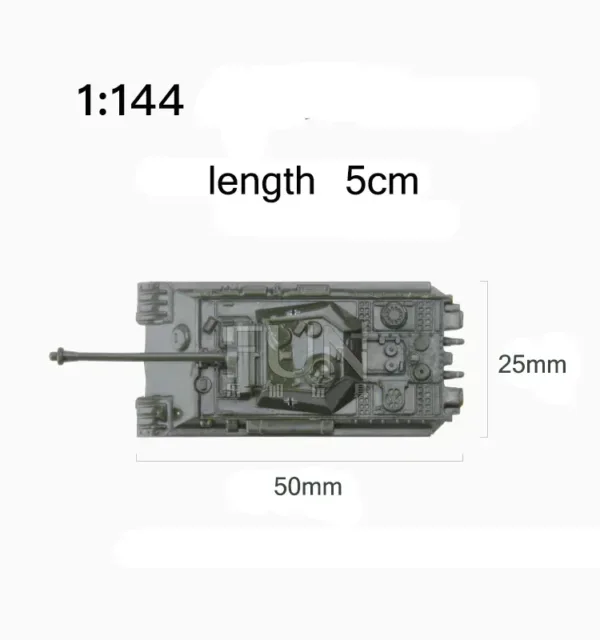 1:144 WWII Plastic Tank Model Set of 4 - Image 5