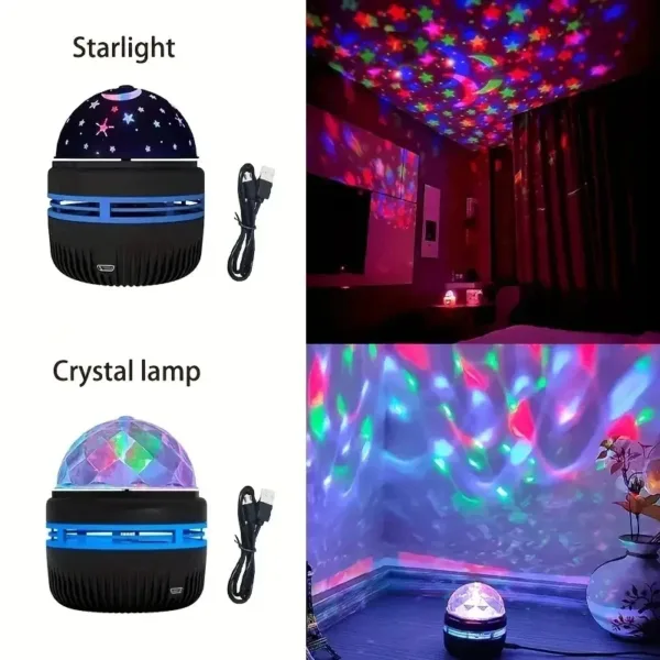 Rotating Ocean Wave LED Night Light Projector - Image 5