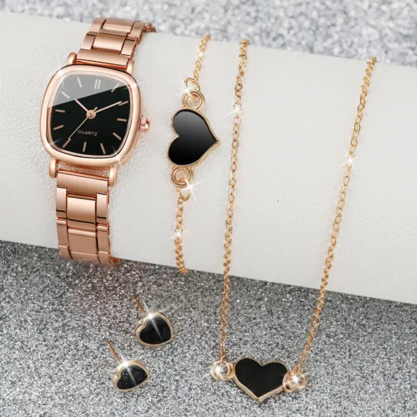 5PCS Women's Alloy Jewelry Watch Set - Image 2