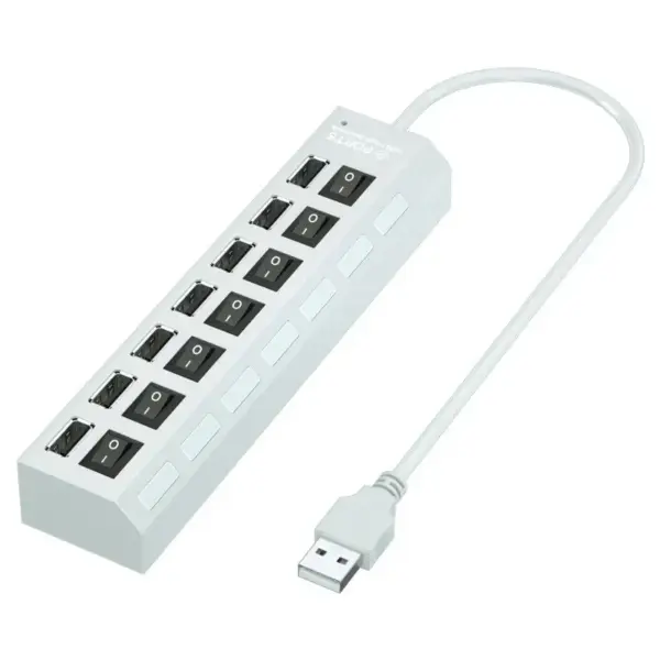 7-Port USB Hub with On/Off Switch for PC - Image 3