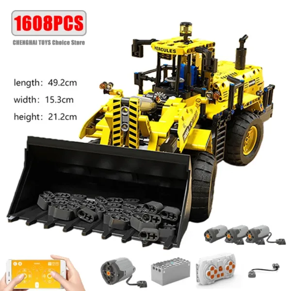 Remote Control Excavator Building Blocks Set - Image 10