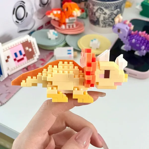 Cute Dinosaur Mini Bricks Building Set - Image 2