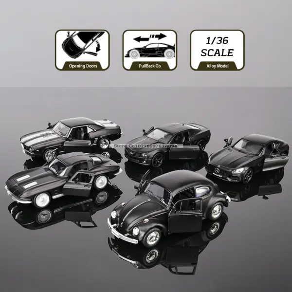 1:36 Scale Alloy Car Model Set - Image 4